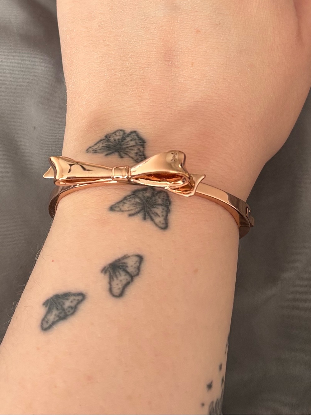 kate spade Rose Gold Bow Bangle Bracelet